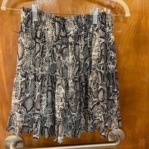 Entro snakeskin tiered skirt